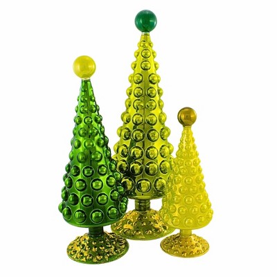 Cody Foster 16.0 Inch Midcentury Modern Hobnail Tree Set Christmas Decorative Tree Set , Christmas Decor Saint Patrick's Day, Varying Heights: 16.0,