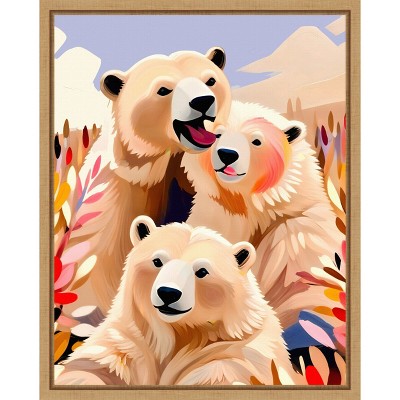 Amanti Art Polar Bears by Uma Gokhale Framed Canvas Wall Art