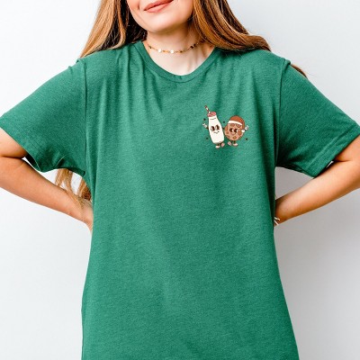 Simply Sage Market Tis The Season Milk And Cookies Front And Back Short Sleeve Tee