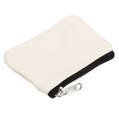 Unique Bargains Canvas Portable Home Change Coin Purse Pouch Bags with Zipper