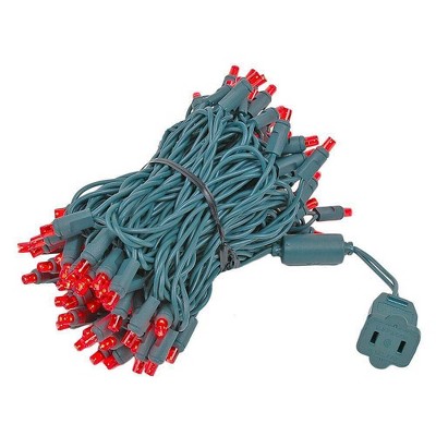 Novelty Lights LED Christmas String Lights Light Set 100 Mini Bulbs  (Green Wire, 34 Feet)