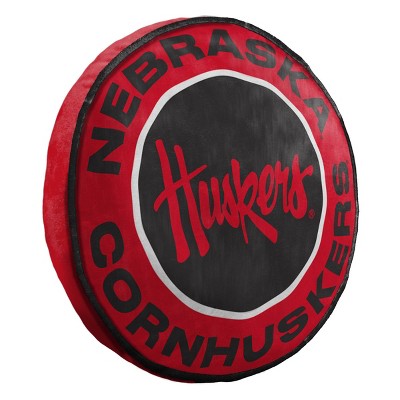 15" NCAA Nebraska Cornhuskers Cloud Pillow: Round Team Logo Plush