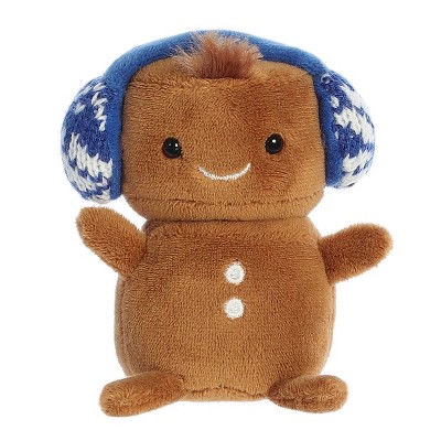 Aurora Mini Brown Holiday Land of Lils 4" Lil' Gingie Festive Stuffed Animal
