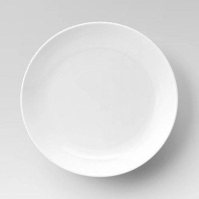 11" Porcelain Coupe Dinner Plate White – Threshold™: Solid Round, Microwave & Dishwasher Safe, Traditional Style