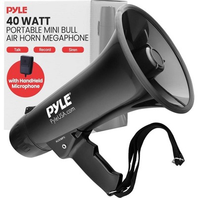 Pyle Portable Megaphone Speaker PA Bullhorn - Black