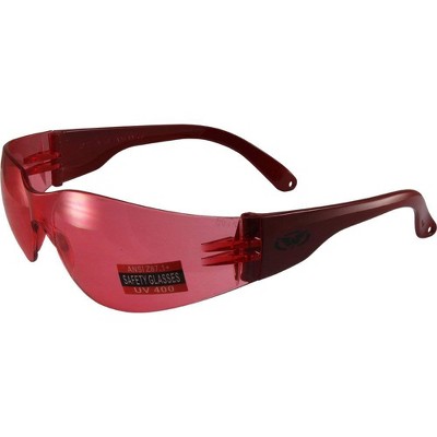 Global Vision Eyewear Rider Safety Motorcycle Glasses with Red Lenses