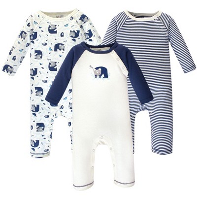 Touched by Nature Baby Boy Organic Cotton Coveralls 3pk, Woodland