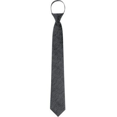 Elerevyo Men's Pre-Tied Texture Adjustable Zipper Neckties for Formal