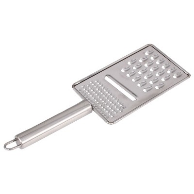 Unique Bargains Stainless Steel Non-Slip Ergonomic Design Durable Cheese Grater 10.2" x 3.3" Silver Tone 1 Pc