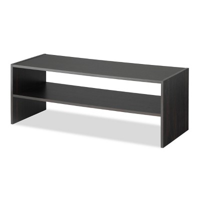 Whitmor Stackable 31" Extra Wide 2 Shelf Storage Organizer Espresso: Freestanding Shoe Rack for Closet, Holds 9 Pairs