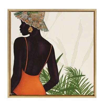 Kate & Laurel All Things Decor 22" x 22" Sylvie So So Tropical Framed Wall Canvas by Mary Joak
