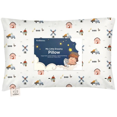 KeaBabies Toddler Pillow with Pillowcase, 13X18 Soft Organic Cotton Toddler Pillows for Sleeping, Kids Travel Pillow Age 2-5
