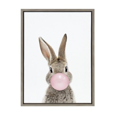 Sylvie Bubble Gum Bunny by Amy Peterson Art Studio Wall Art - Kate & Laurel All Things Decor