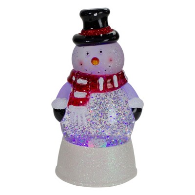 Northlight LED Lighted Color Changing Snowman Christmas Snow Globe - 7.5"