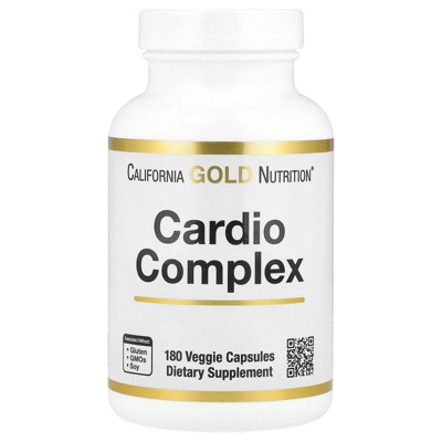 California Gold Nutrition Cardio Complex with CardioAmino Blend, CardioPhyto Blend and Coenzyme Q10, 180 Veggie Capsules