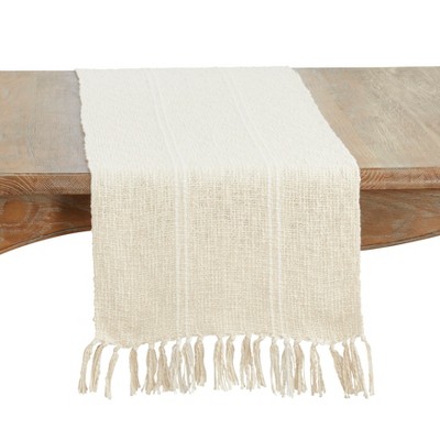 Saro Lifestyle Stitched Line Table Runner