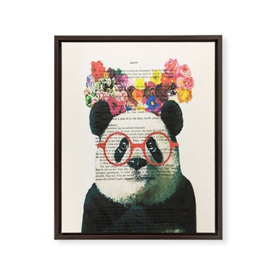 Coco de Paris Flower Panda Framed Art Canvas - Society6