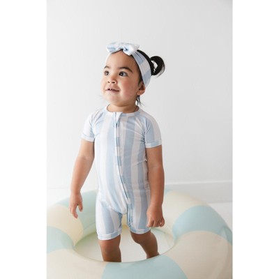Double Zipper Shortie Romper | Cotton Candy Stripes | Charlie Lou Baby