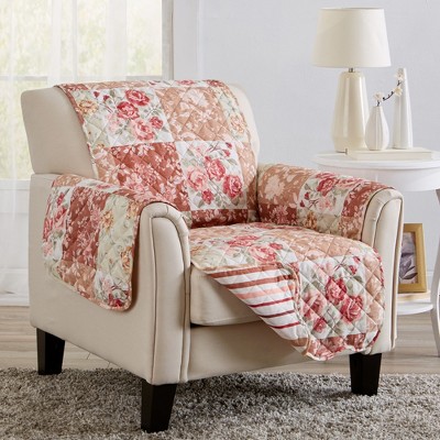 Great Bay Home Floral Patchwork Reversible Furniture Protector