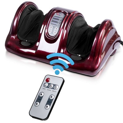 Costway Shiatsu Foot Massager Kneading and Rolling Leg Ankle Red/Black/Grey/White/Burgundy Red