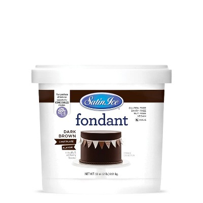Satin Ice Fondant Chocolate Flavor, Dark Brown, 2 lb