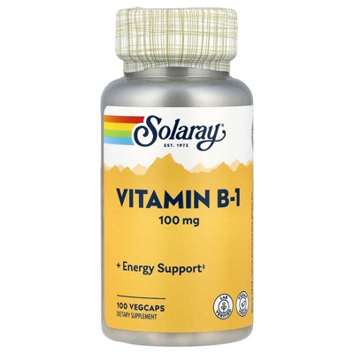Solaray Vitamin B-1, 100 mg, 100 VegCaps