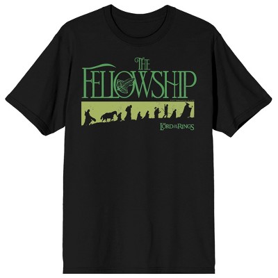 The Lord of the Rings The Fellowship Hiking Club Adult Black Short Sleeve Tee