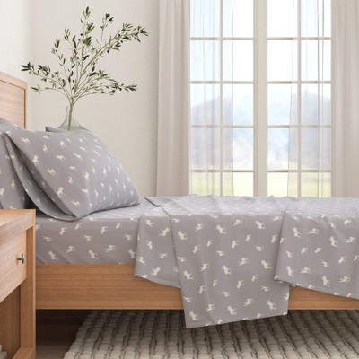 100% Cotton Lodge Printed Flannel Sheet Set - Great Bay Home
