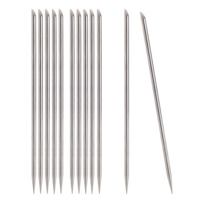 Glamlily 12 Pack Stainless Steel Cuticle Pusher and Scraper Set, Professional Nail Manicure Tools for Nail Salon, 5.8 in