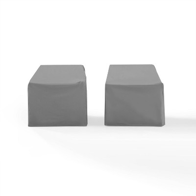 Crosley 2pc Furniture Cover Set, Two Chairs, Gray: Heavy Gauge Vinyl, Waterproof & Scratch-Resistant