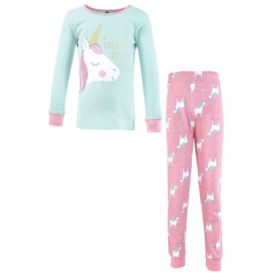 Hudson Baby Girl Cotton Pajama Set, Unicorn
