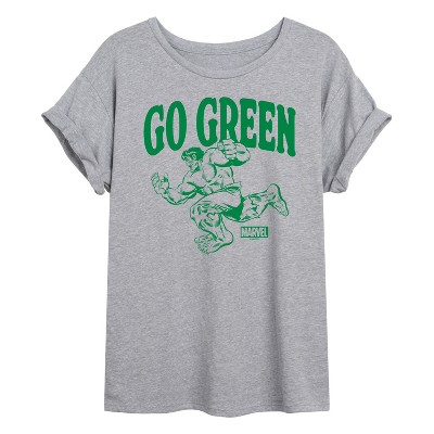 Women's - Marvel - Hulk Go Green Oversized Graphic T-Shirt