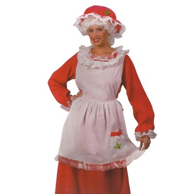 Fun World Red and White Plush Velour Santa Claus  Adult Christmas Costume Suit - One Size