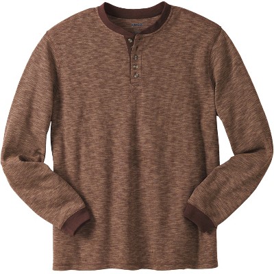 KingSize Tall Waffle-Knit Thermal Henley Tee Big