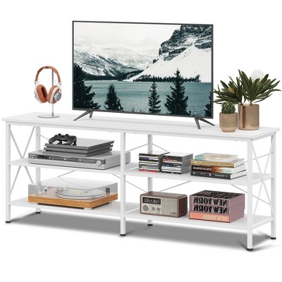 70 Inch TV Stand for Living Room & Bedroom, 63" Media Console with 3-Tier Storage Shelves