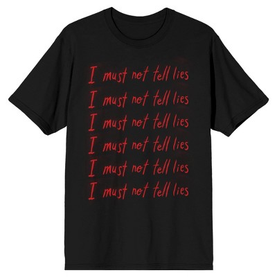 Harry Potter I Must Not Tell Lies Repeated Text Men's Black T-shirt