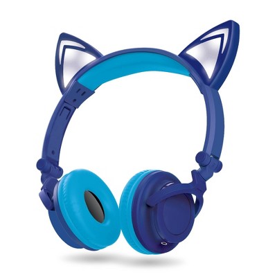 ART+SOUND LED Light Up Kawaii Cat Bluetooth Wireless / Wired Headphones: Kids Headset