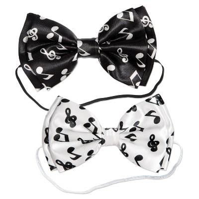 Beistle Musical Notes Bow Ties, 3" x 5", (4/Pkg) Multicolored