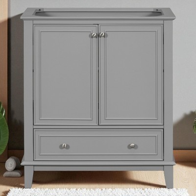30" Bathroom Vanity Cabinet Base Only, Freestanding Storage Cabinet with 2 Doors, 1 Drawer, Adjustable Shelf, Sink Not Included
