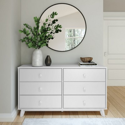 Plank+Beam Solid Wood Classic 6-Drawer Solid Wood Dresser, Storage Dresser for Bedroom, Chest of Drawers