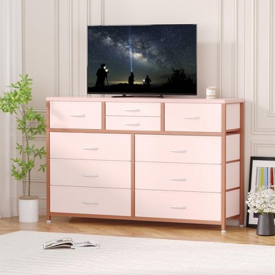 Whizmax 10 Drawer Dresser,TV Stand Entertainment Center Fabric Storage Dressers Drawers for Bedroom, Hallway, Nursery, Closets