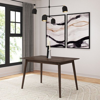 Plank+Beam 48" Mid Century Modern Dining Table, Solid Wood Kitchen & Dining Room Table for 4
