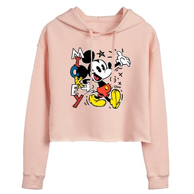 Women's - Disney - Mickey Pop Cropped Graphic Hoodie