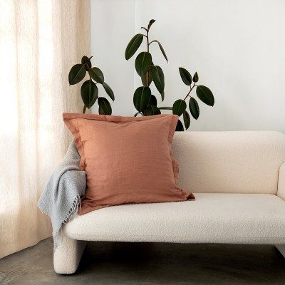 26" x 26" French Linen Euro Pillow with Flange | BOKSER HOME
