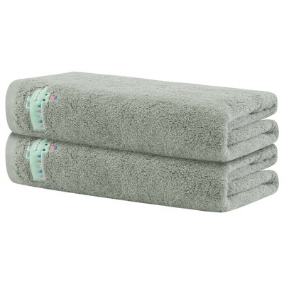 Unique Bargains Cotton Absorbent Quick Dry Lightweight Large Bath Towels 2 Packs