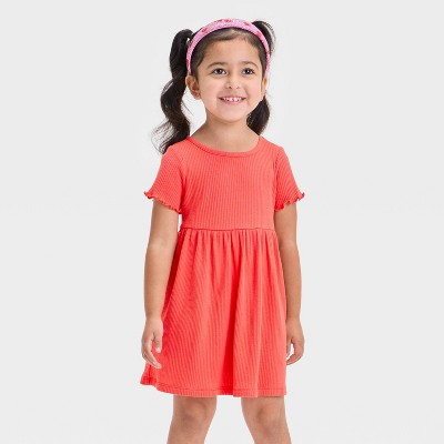 Toddler Girls' Short Sleeve Ribbed Dress - Cat & Jack™