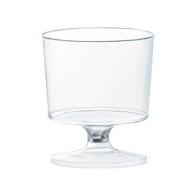 Smarty Had A Party 2 oz. Clear Round Plastic Mini Wine Glasses - 480 pcs