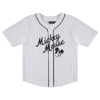 Boys Mickey Mouse Baseball Jersey - Boys Classic Mickey Mouse Mesh Button Down Baseball Jersey - Disney Mickey Mouse Fashion Shirt
