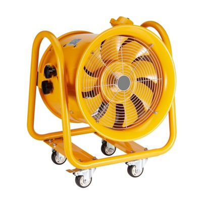 VEVOR Portable Ventilator, 16" Heavy Duty Cylinder Fan, 1100W Strong Shop Exhaust Fan 4240CFM, 16.4ft Power Cord (No charging head), Yellow