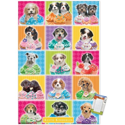 Trends International Keith Kimberlin - Puppies - Cupcakes Unframed Wall Poster Prints